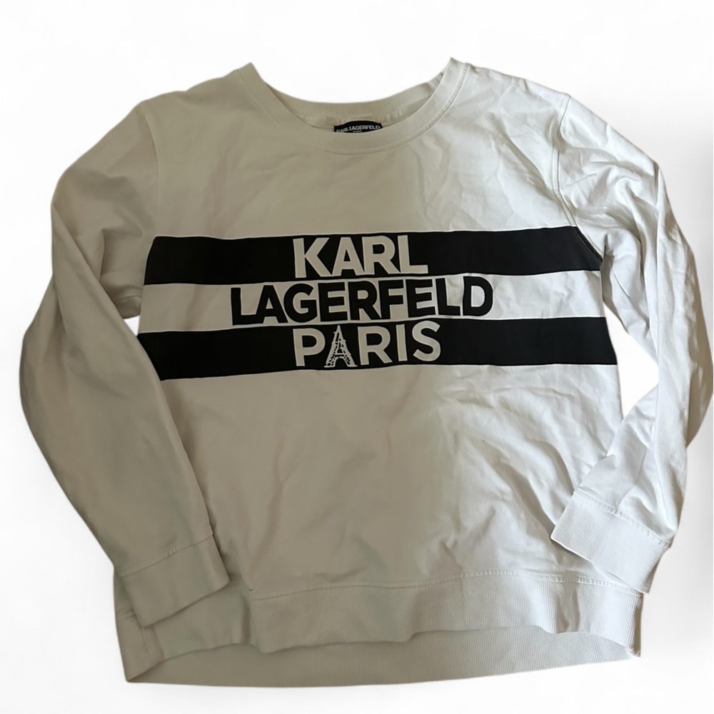 Karl Lagerfeld white crewneck L